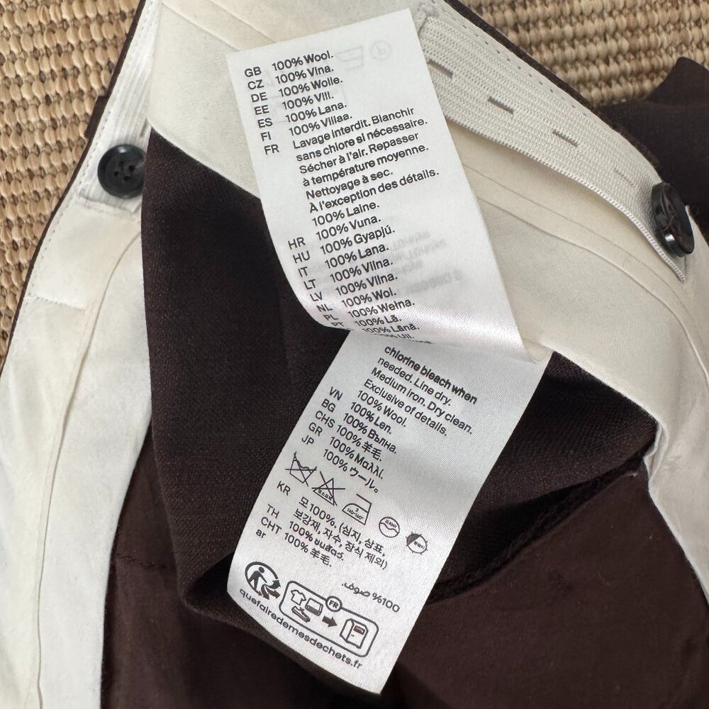 COS Wide-Leg Pleated Wool Trousers - Picture 8 of 11